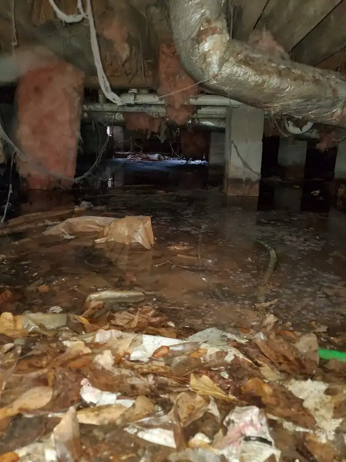 Crawl space flood assessment for Commercial Water Damage Restoration in EspaÃ±ola